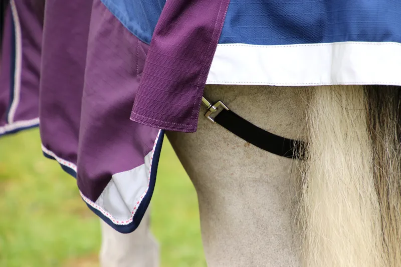 DefenceX System 0g Turnout Rug with Detachable Neck Cover - Navy/Purple-5